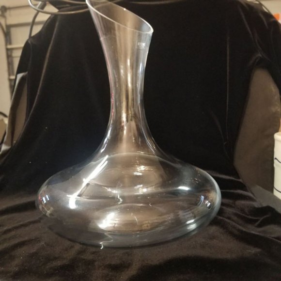 Krosno Poland "Splendour" Blown Glass Carafe fat bottom - Picture 5 of 6